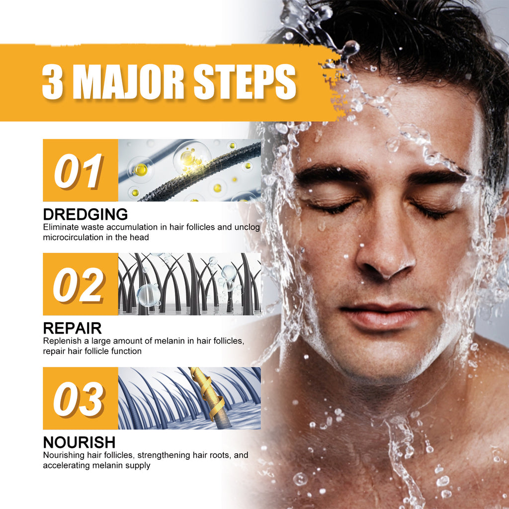 East Moon Men's Shampoo Soap Clean Hair Nutritional Moisturizing Black Hair Shiny Hair Care Men's Shampoo Soap