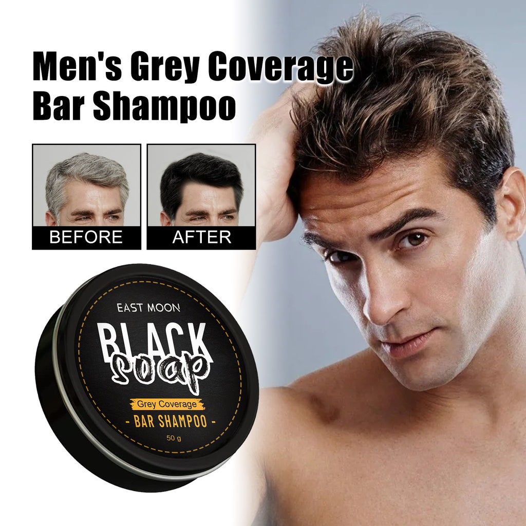East Moon Men's Shampoo Soap Clean Hair Nutritional Moisturizing Black Hair Shiny Hair Care Men's Shampoo Soap