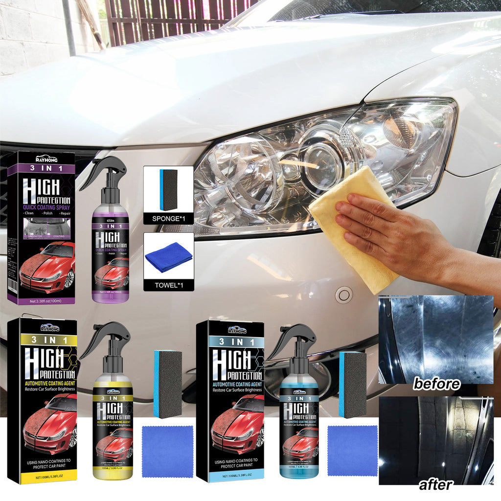 Rayhong Coating Agent 3-in-1（purple） Oil stain removal, polishing, protection, scratch repair, car paint cleaning, maintenance, coating application
