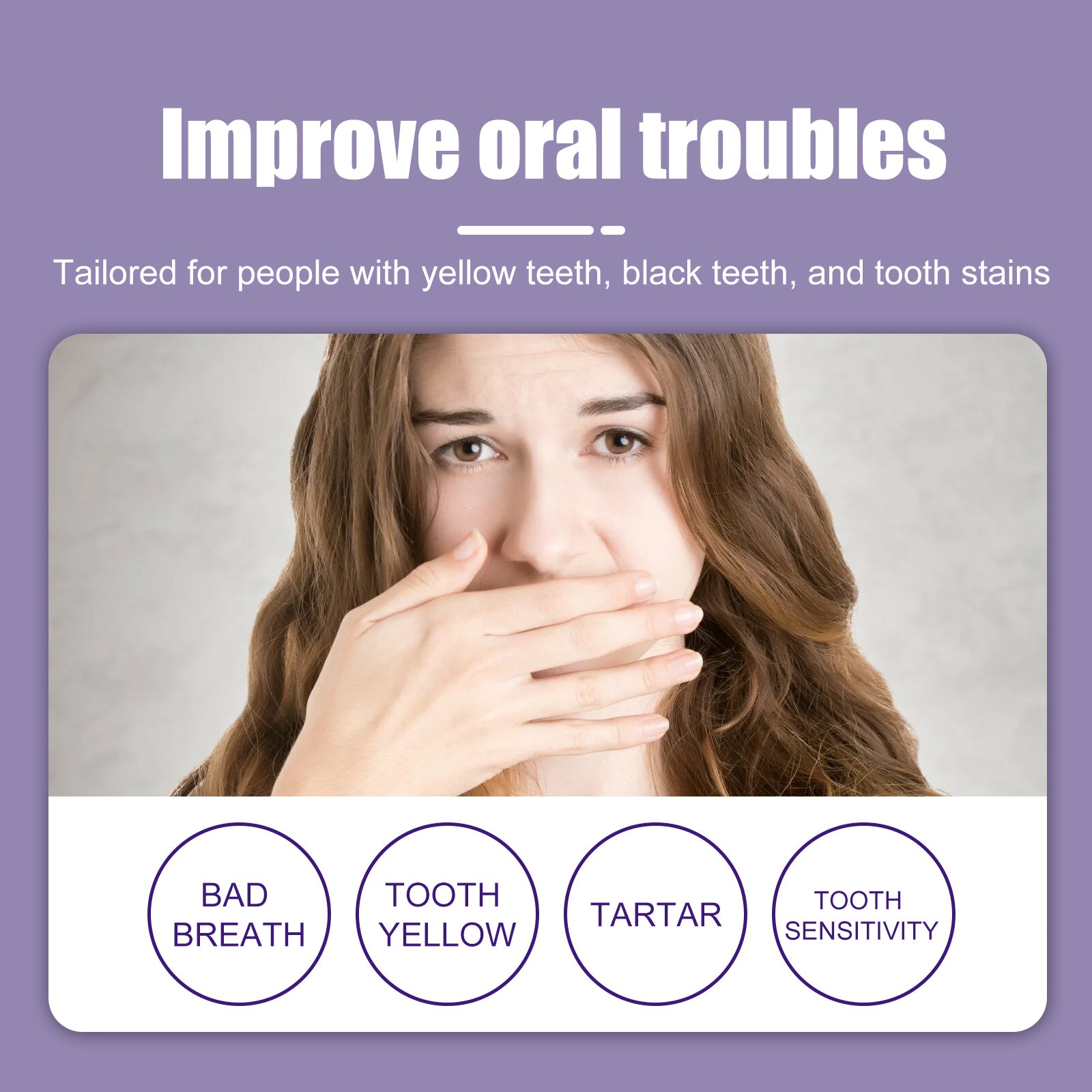 Jaysuing V34 Purple Toothpaste Clean Oral Odor Tooth Stain Whitening Teeth Care Toothpaste