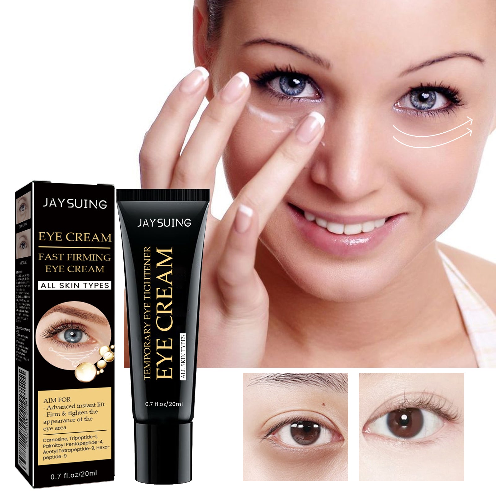 Jaysuing Eye Cream Gentle nourishment, fade fine lines, enhance elasticity, plump and hydrate skin around the eyes for daily care