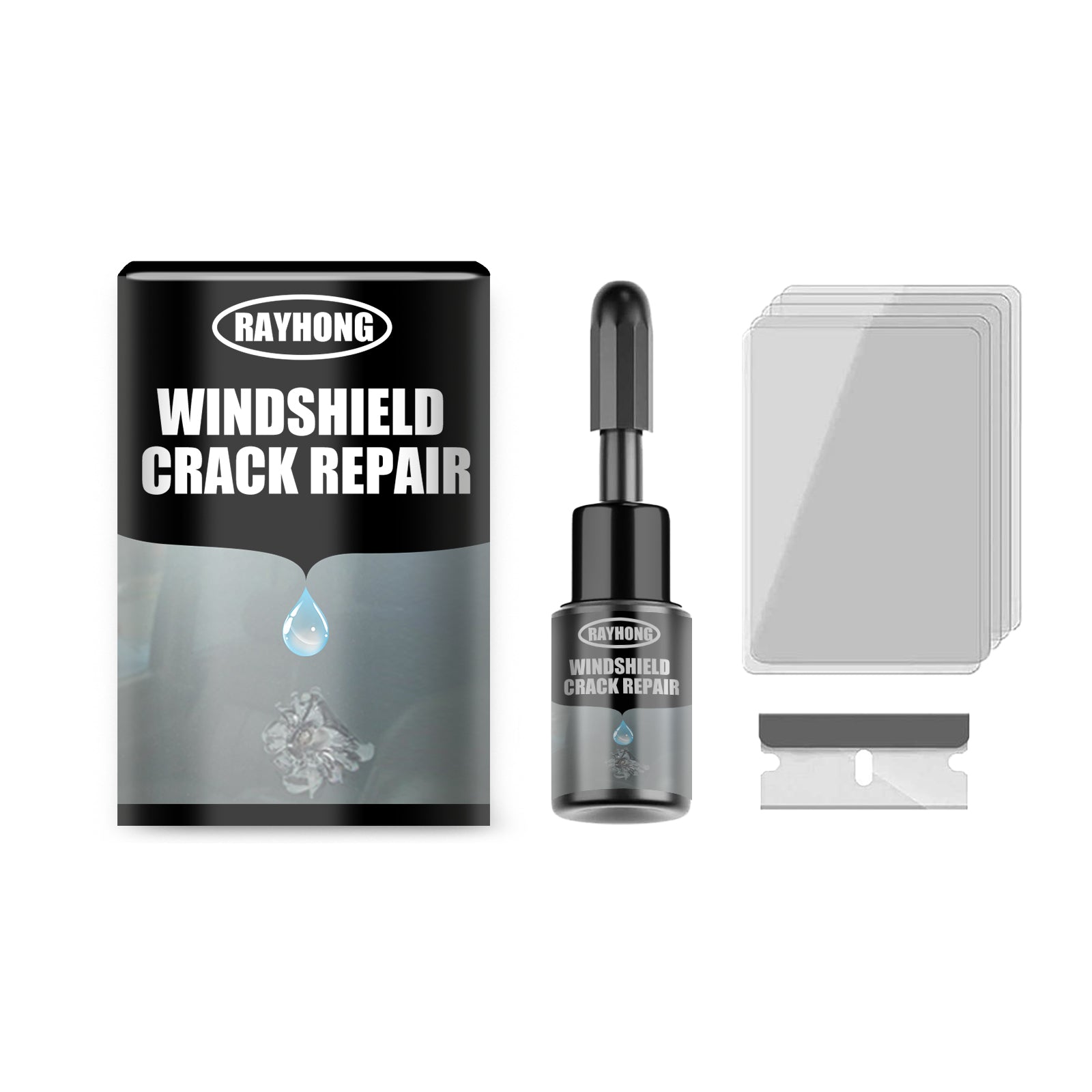 Rayhong Car Windshield Crack Repair Liquid Windshield Adhesive Liquid Crack Repair Seam Repair Agent