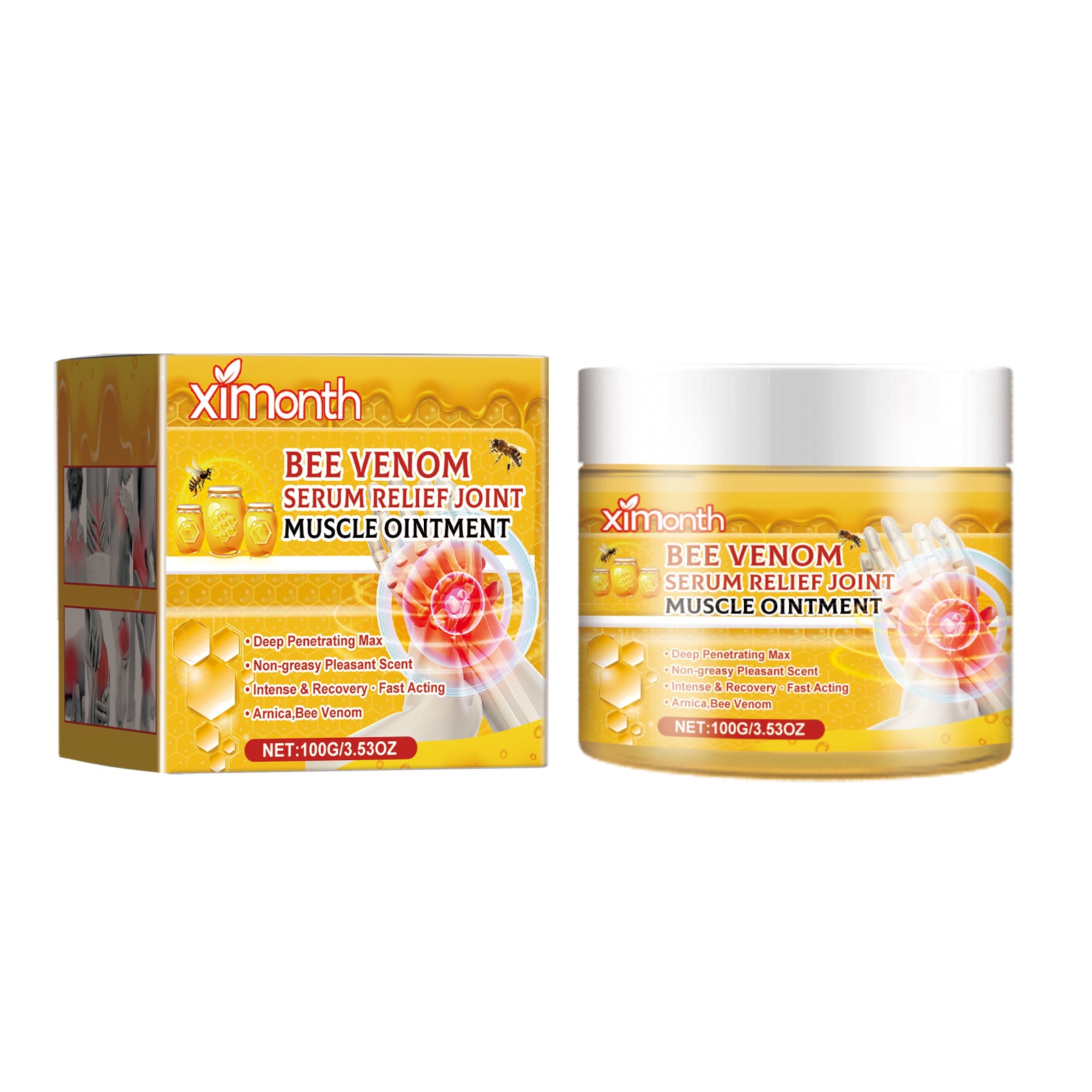 Ximonth Bee Venom Joint Neck Cream Relieve Joint Muscle Soreness Body Discomfort Care Massage Cream