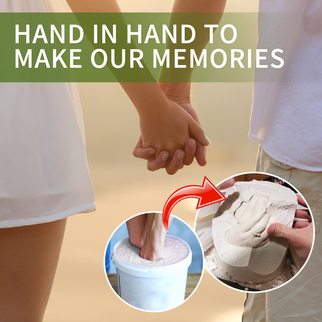 EELHOE Couple Hand Cloning Powder Infant and Toddler Three-Dimensional Hand and Foot Model Making Materials Valentine's Day Gift