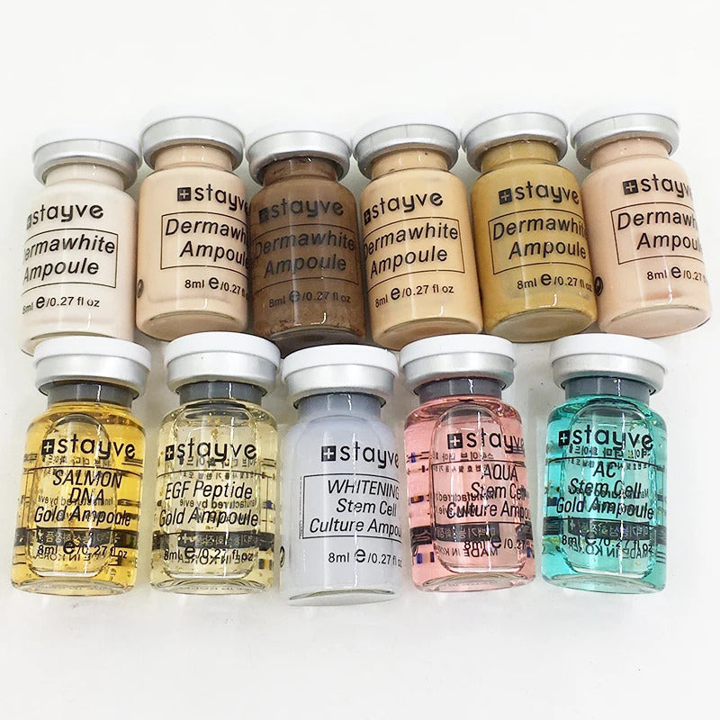 Korea Stayve 8ml BB Cream Glow Ampoule Kit Hyaluronic Moisturizing Foundation Cream For Men and Women Beauty Skin Care