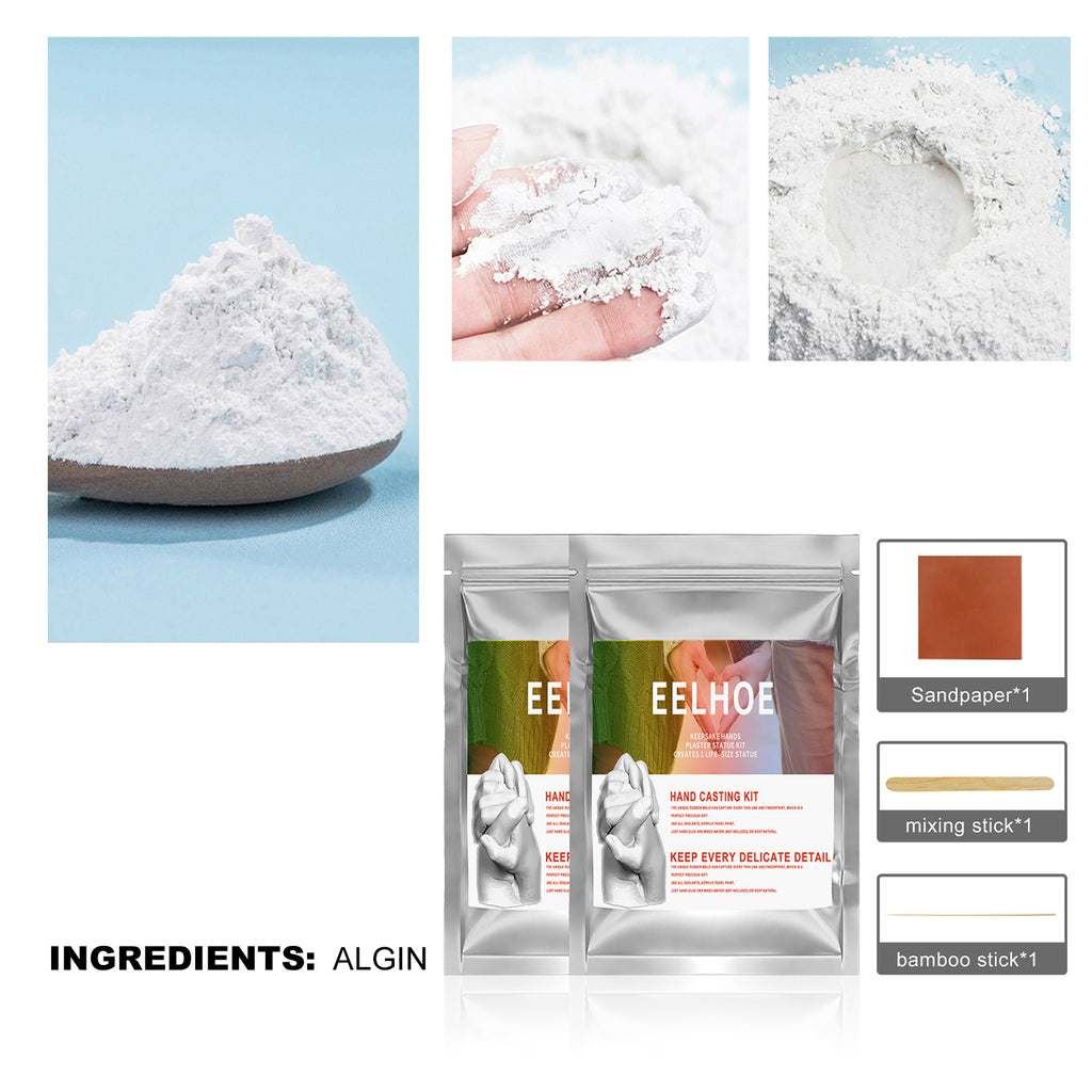 EELHOE Couple Hand Cloning Powder Infant and Toddler Three-Dimensional Hand and Foot Model Making Materials Valentine's Day Gift