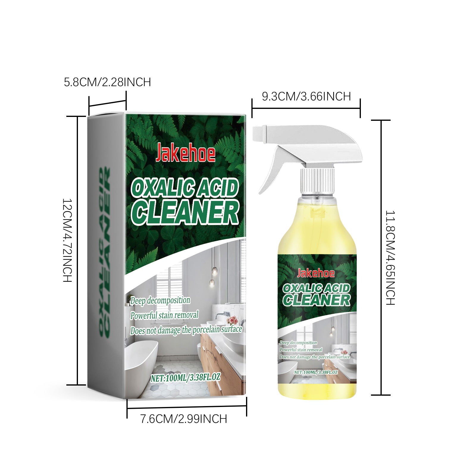 Jakehoe Oxalic Acid Cleaner Toilet Toilet Cleaning Stain Urine Stain Removal Cleaning Agent