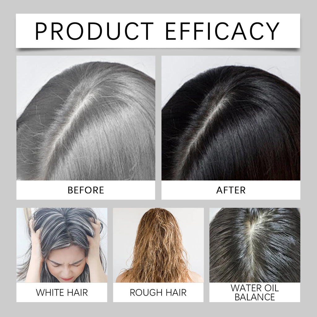 EELHOE White to Black Shampoo（Black） Polygonum Multiflorum Essence Nourishing Cleansing Repair Black Smooth Hair Shampoo