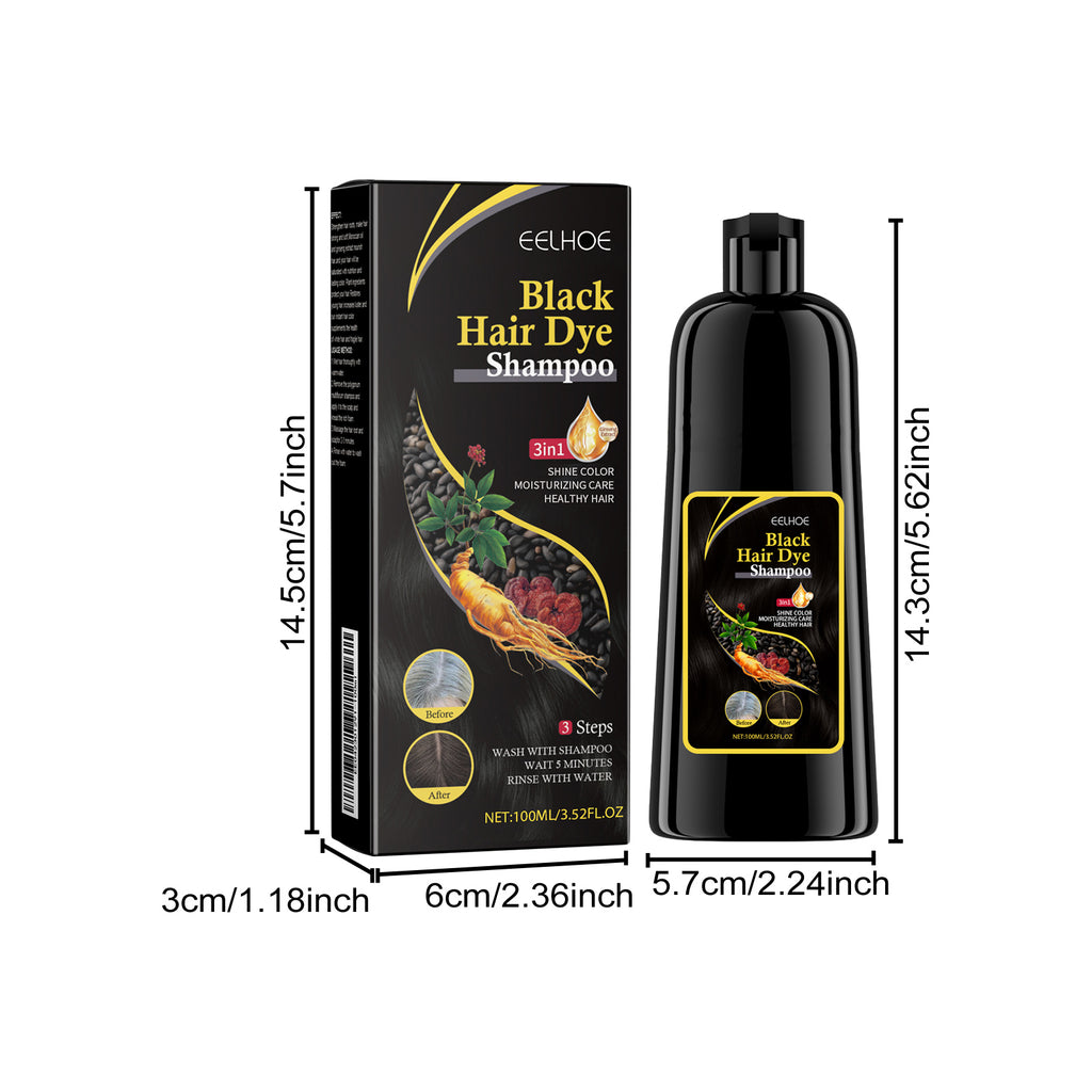 EELHOE White to Black Shampoo（Black） Polygonum Multiflorum Essence Nourishing Cleansing Repair Black Smooth Hair Shampoo