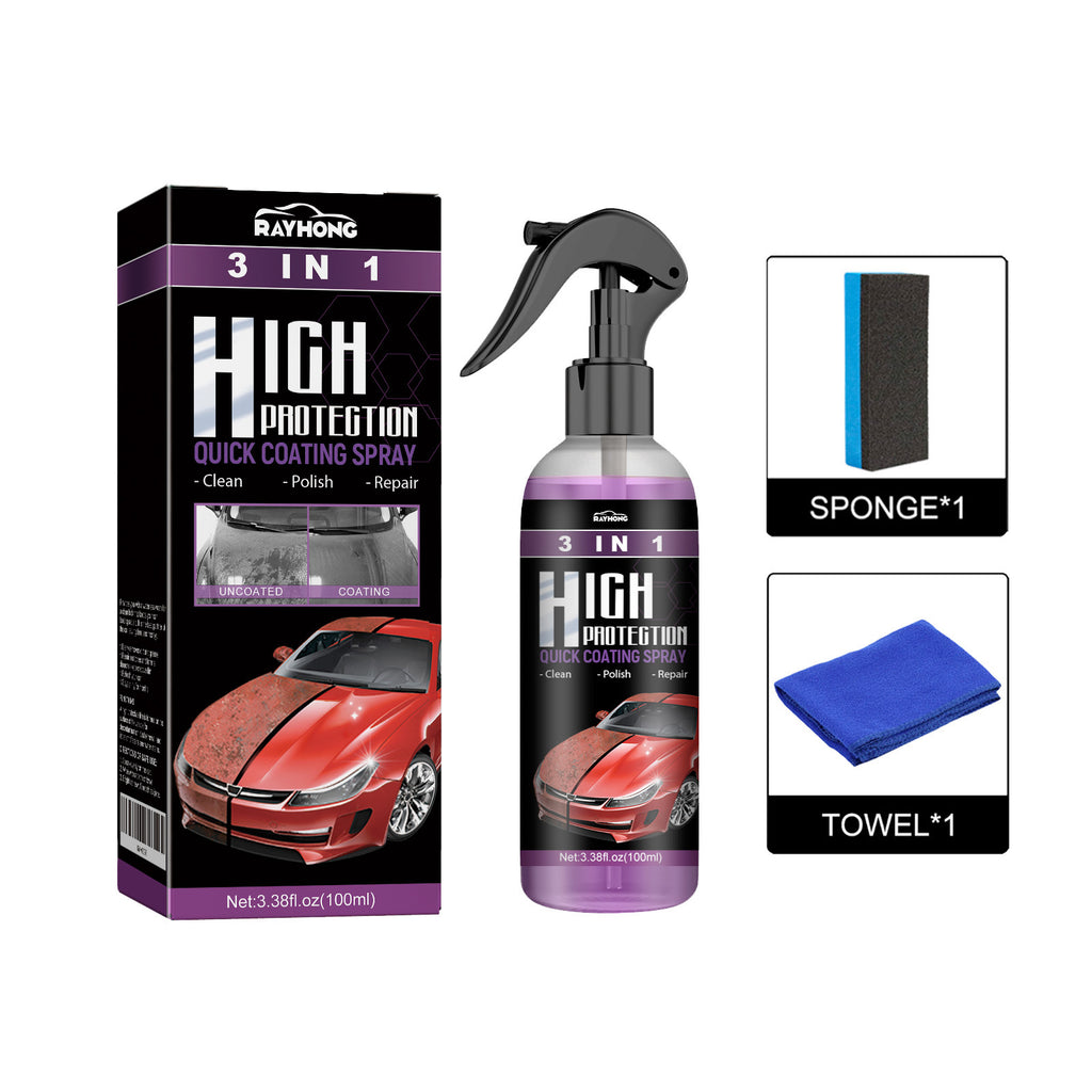 Rayhong Coating Agent 3-in-1（purple） Oil stain removal, polishing, protection, scratch repair, car paint cleaning, maintenance, coating application