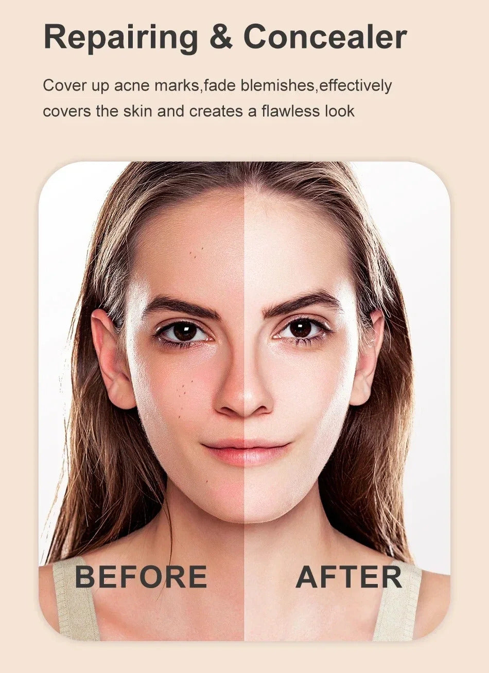 Mushroom Head Air Cushion, CC Cream Natural Moisturizing Foundation Concealer Whitening Oil-control Makeup Cosmetics BB Cream