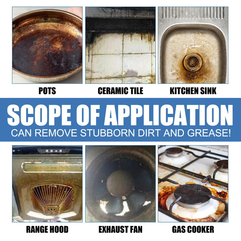 Jue-Fish Kitchen Grease Foam Cleaner Kitchen stove range hood grease stain remover cleaner