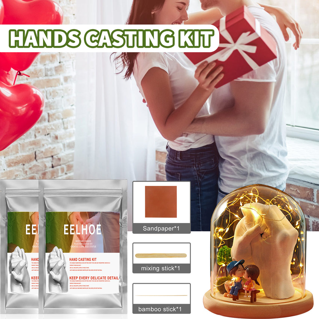 EELHOE Couple Hand Cloning Powder Infant and Toddler Three-Dimensional Hand and Foot Model Making Materials Valentine's Day Gift