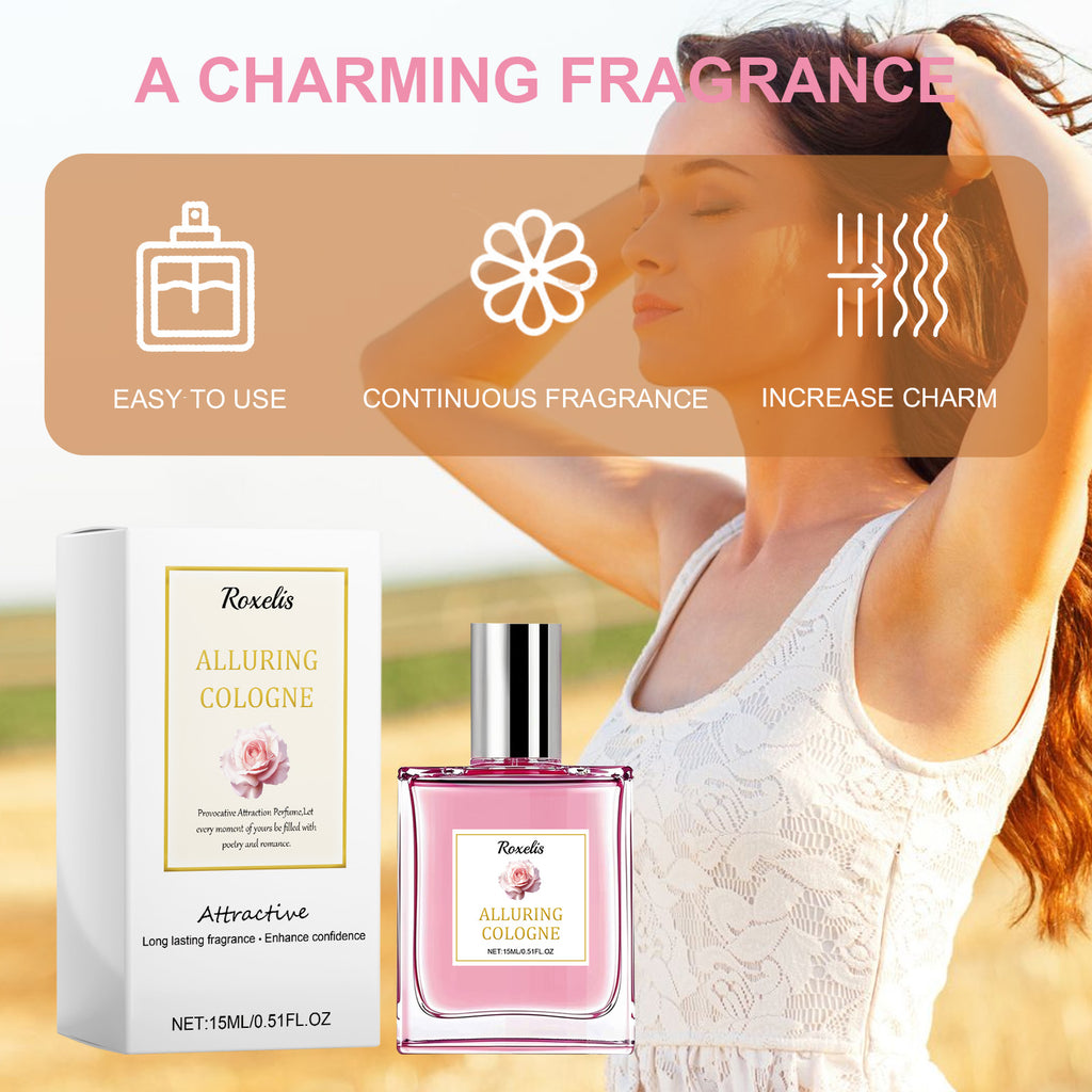 Roxelis Pheromone Perfume Rose fresh and elegant perfume, exudes charm during dates, long-lasting fragrance for women