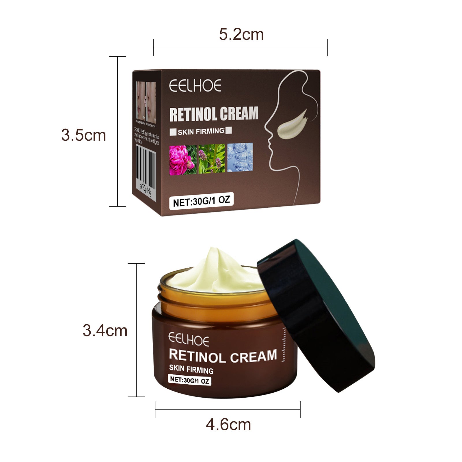 EELHOE Retinol Cream Anti-aging Firming Brightening Skin Tone Moisturizing Facial Cream