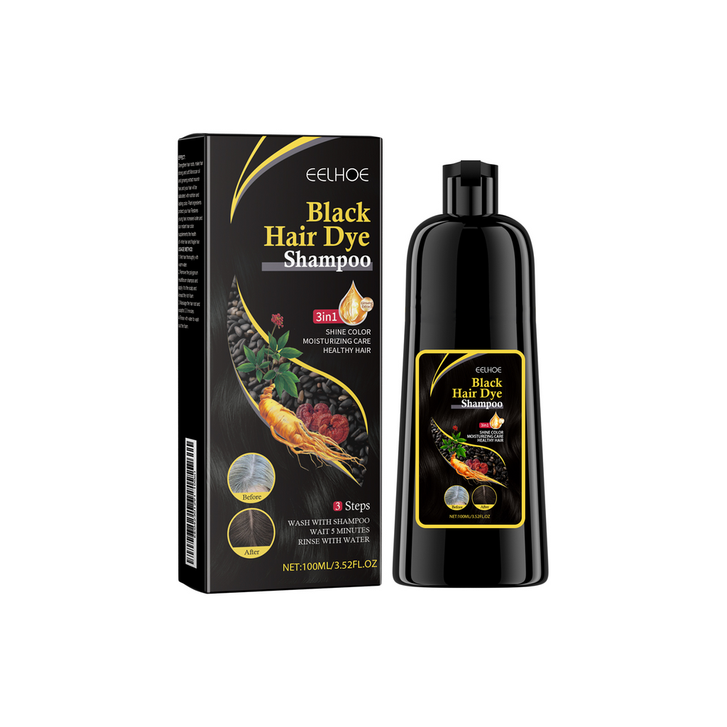EELHOE White to Black Shampoo（Black） Polygonum Multiflorum Essence Nourishing Cleansing Repair Black Smooth Hair Shampoo
