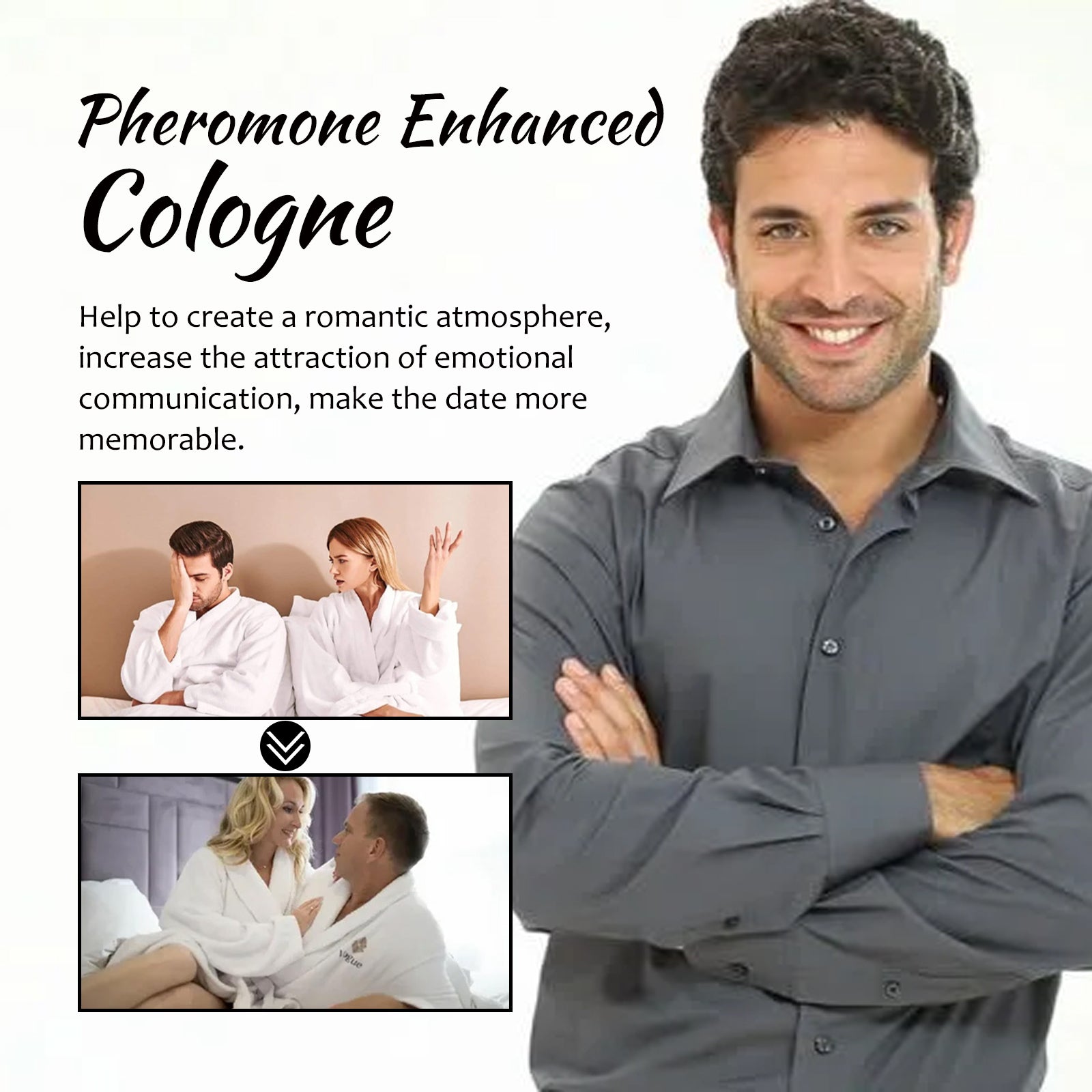 Roxelis Men's Pheromone Perfume Men's cologne perfume long-lasting light fragrance business gentleman fresh charm encounter perfume