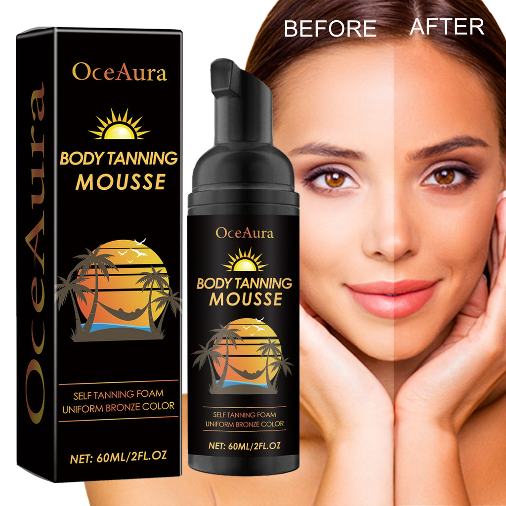 OceAura Blackening Mousse Summer Outdoor Beach Sun Protection Hydrating Moisturizing Beauty Natural Fashion Wheat Color