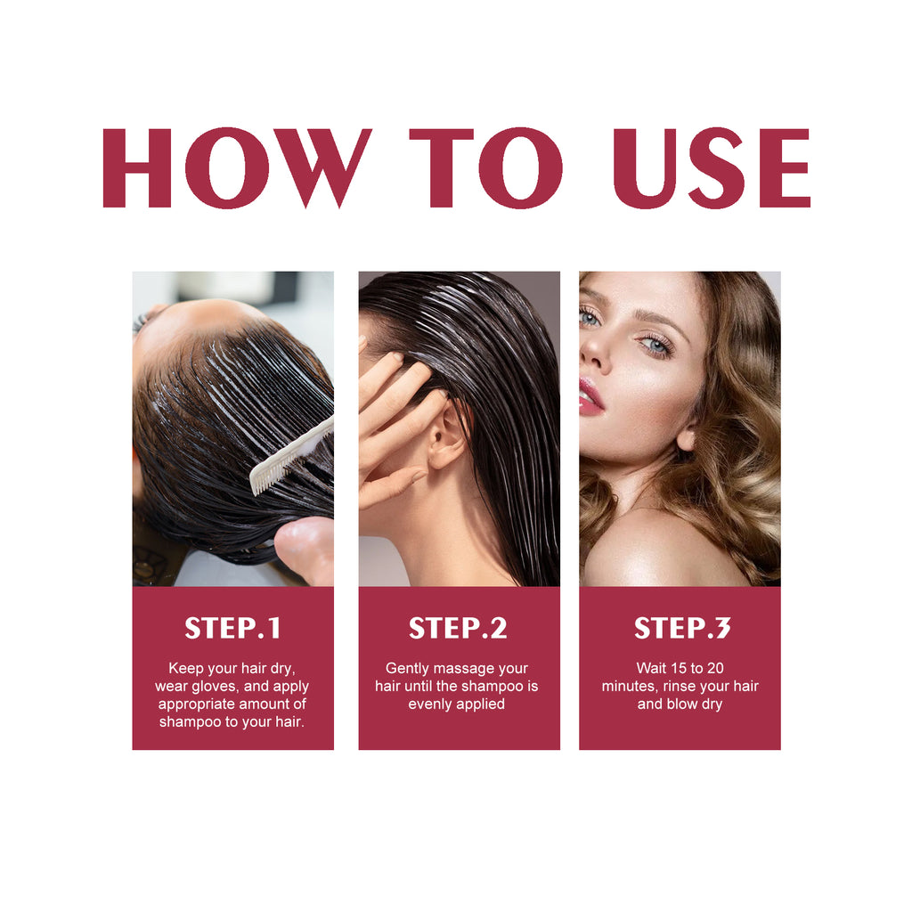 EELHOE Black Hair Dye Shampoo（Silver Gray） Mild, non-irritating, moisturizing scalp, easy color-changing hair shampoo