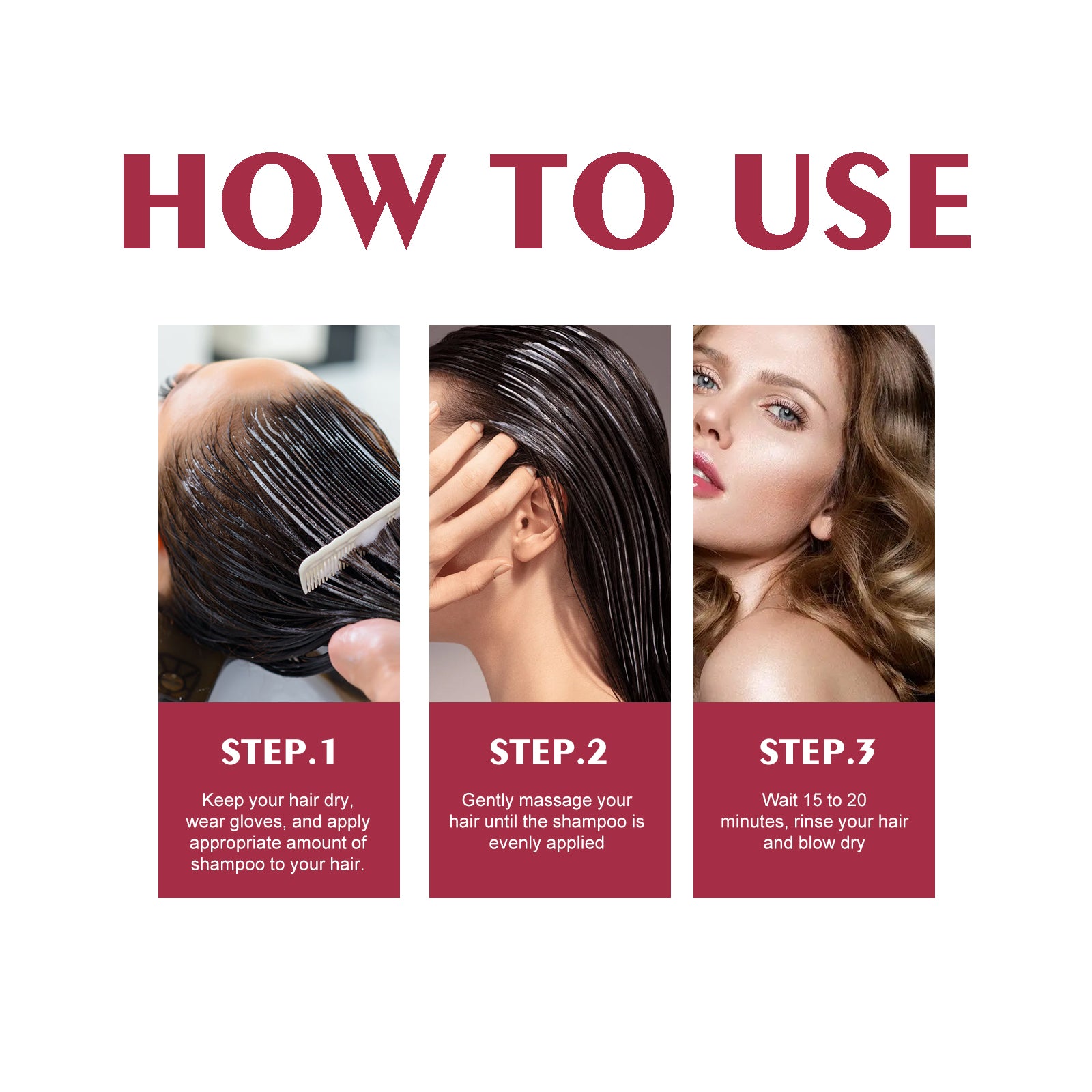 EELHOE Black Hair Dye Shampoo（Silver Gray） Mild, non-irritating, moisturizing scalp, easy color-changing hair shampoo