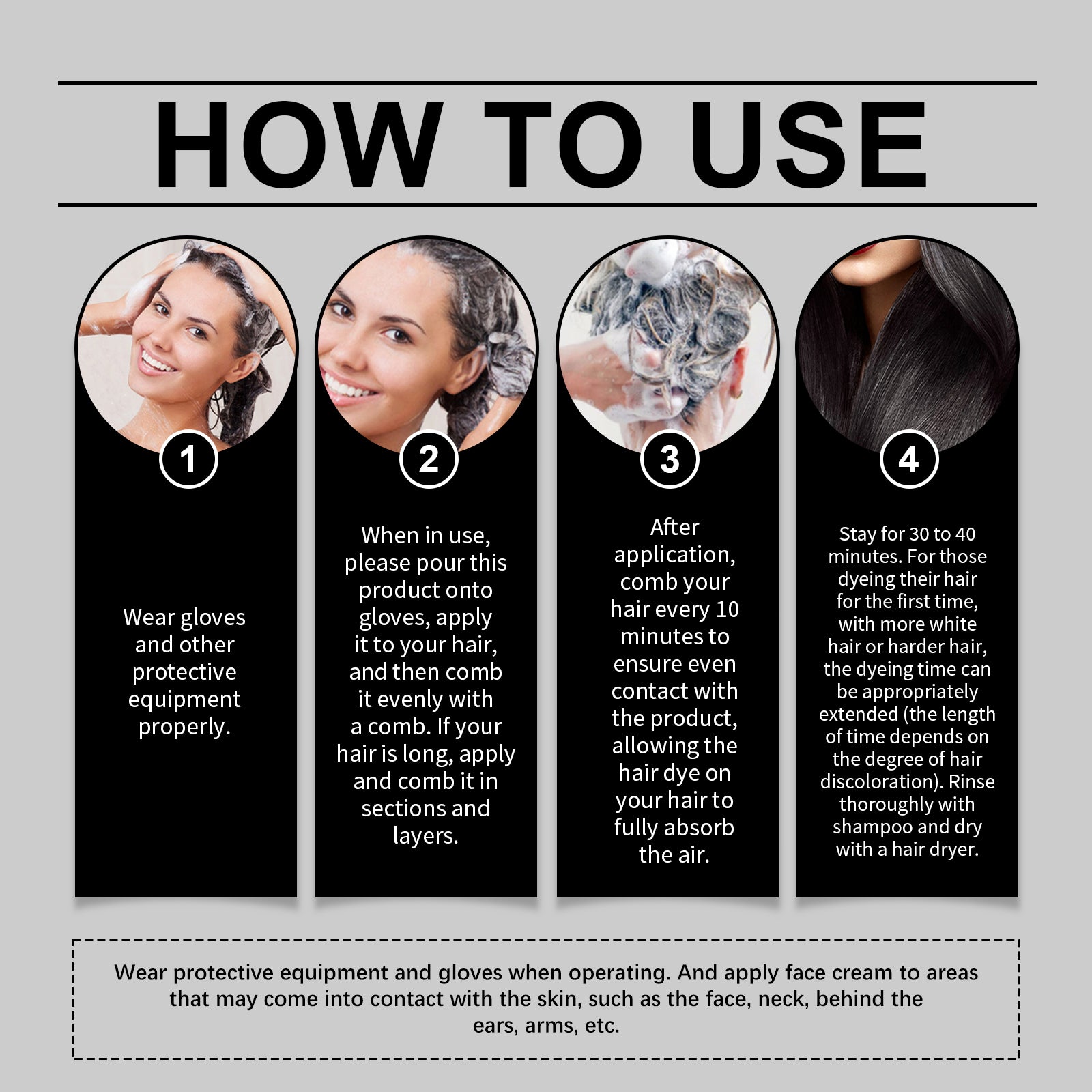 EELHOE White to Black Shampoo（Black） Polygonum Multiflorum Essence Nourishing Cleansing Repair Black Smooth Hair Shampoo