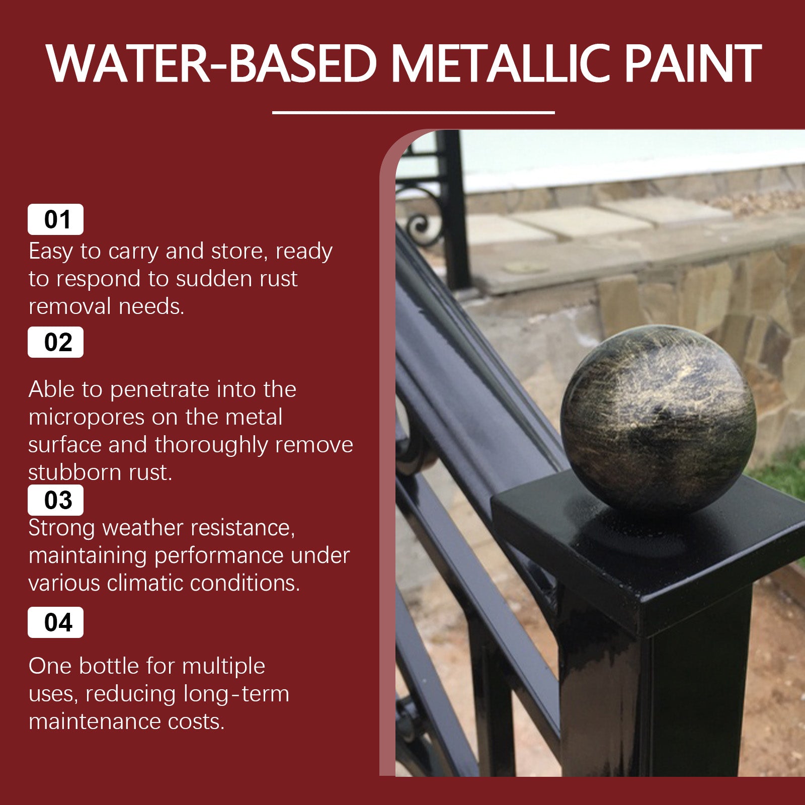 Jaysuing Rust-Free Primer（100g） Metallic Paint Anti-Rust Radiator Anti-Corrosion Conversion Renovation Coating Primer Conversion Agent