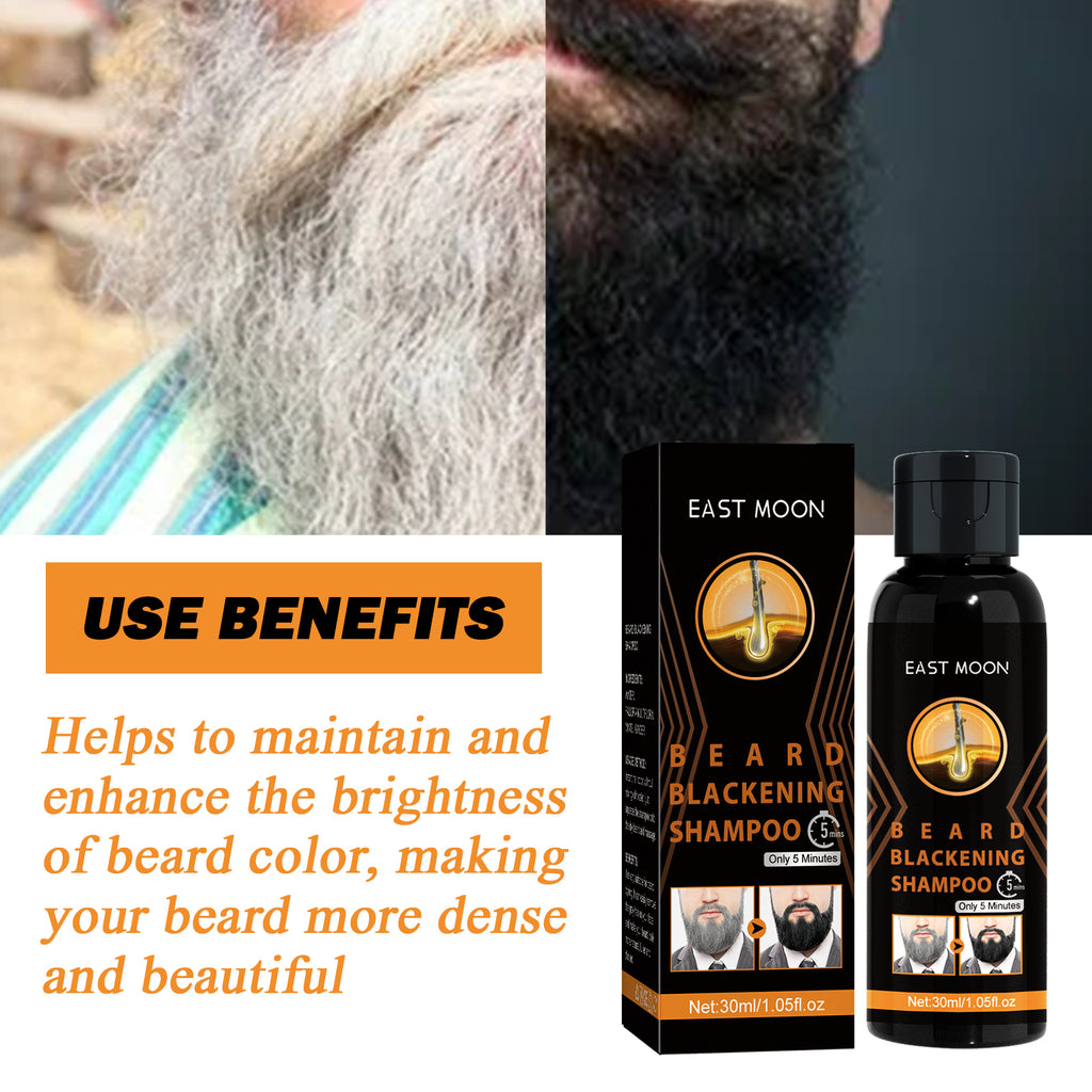 East Moon Men's Hair Cleansing Moisturizing Massage Shampoo for Smooth Black Hair