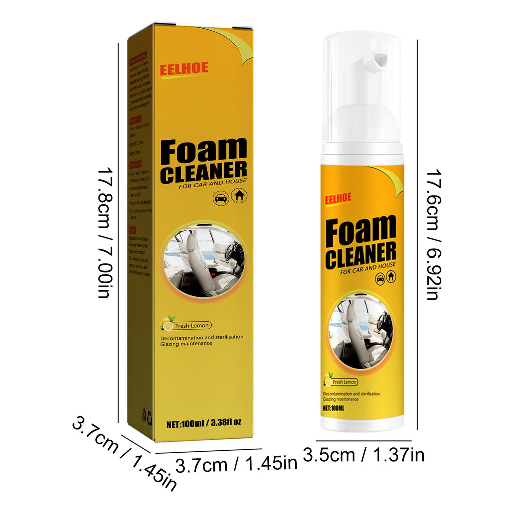 EELHOE Car Steering Wheel Foam Cleaner Leather Seat Supplies Stain Removal Multi-Functional Interior Cleaner