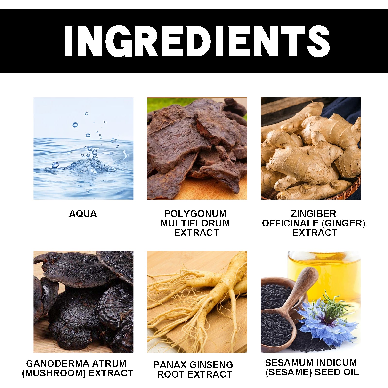 EELHOE Black Hair Shampoo（Black） Polygonum Multiflorum Essence Black Nourishing Hair Cleansing Repair Smooth Shampoo