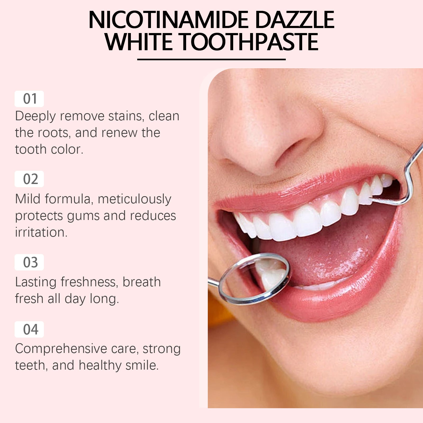 Oralhoe Nicotinamide Toothpaste Clean Odor Dirt Protect Teeth Oral Daily Care Mint Toothpaste