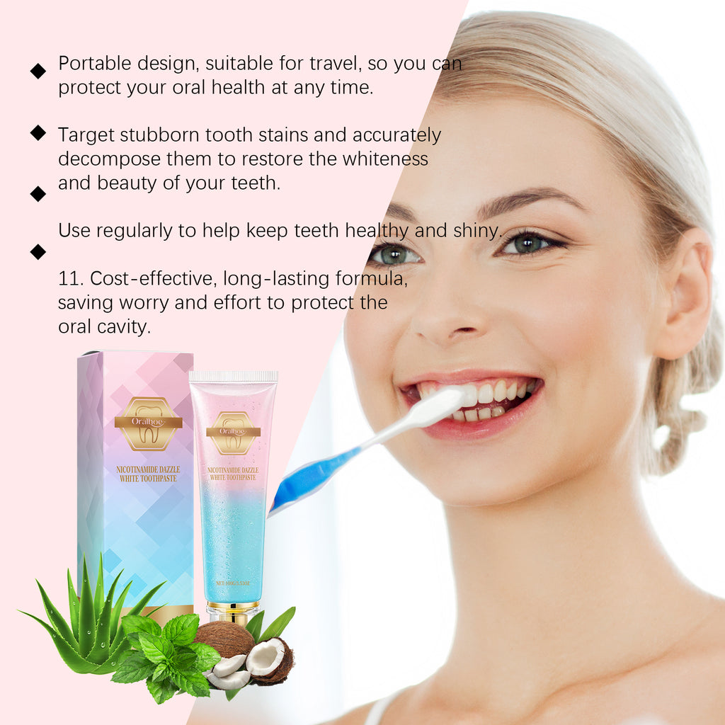 Oralhoe Nicotinamide Toothpaste Clean Odor Dirt Protect Teeth Oral Daily Care Mint Toothpaste