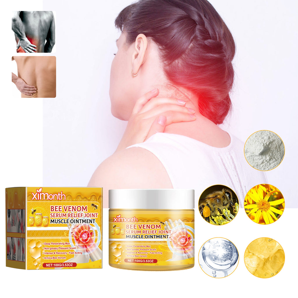 Ximonth Bee Venom Joint Neck Cream Relieve Joint Muscle Soreness Body Discomfort Care Massage Cream