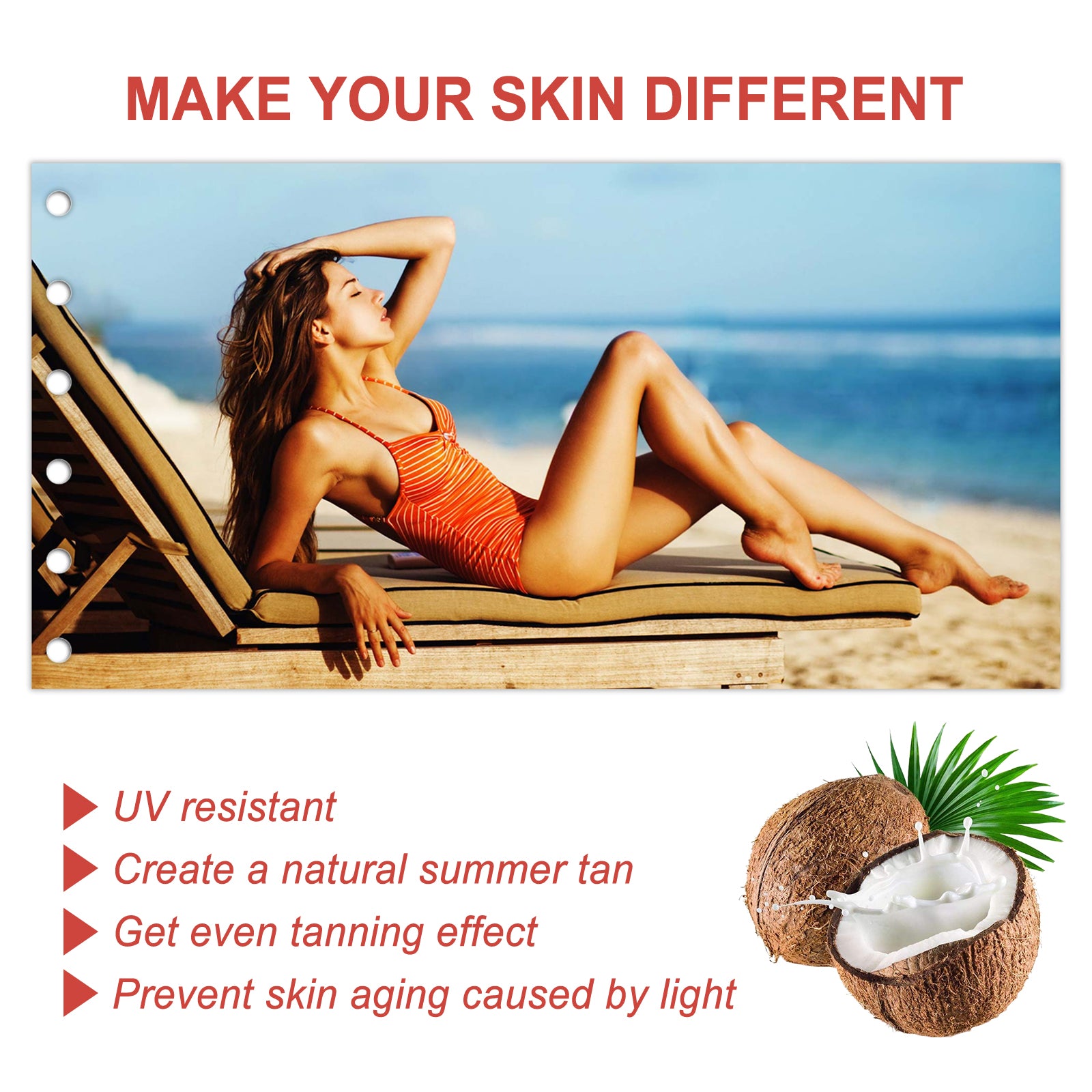 OceAura Blackening Mousse Summer Outdoor Beach Sun Protection Hydrating Moisturizing Beauty Natural Fashion Wheat Color