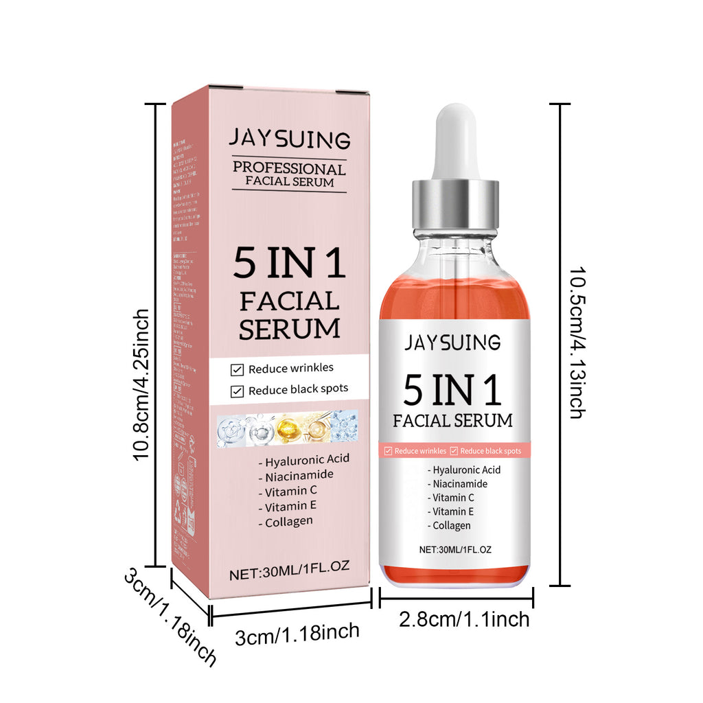 Jaysuing 5Combination1Facial Essence Moisturizing Skin Firming Lightening Spots Acne Skin Beauty Essence