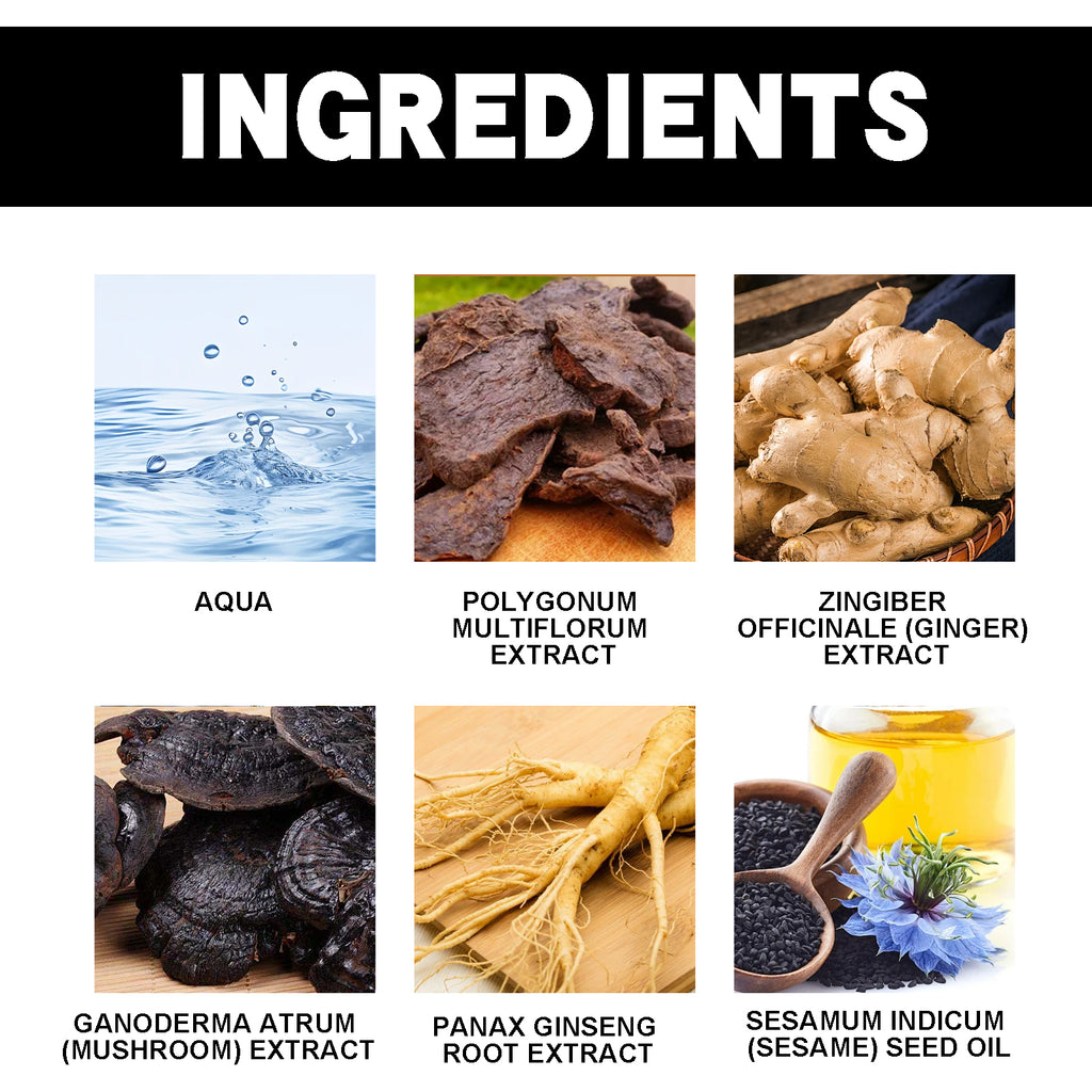 EELHOE Black Hair Shampoo（Black） Polygonum Multiflorum Essence Black Nourishing Hair Cleansing Repair Smooth Shampoo