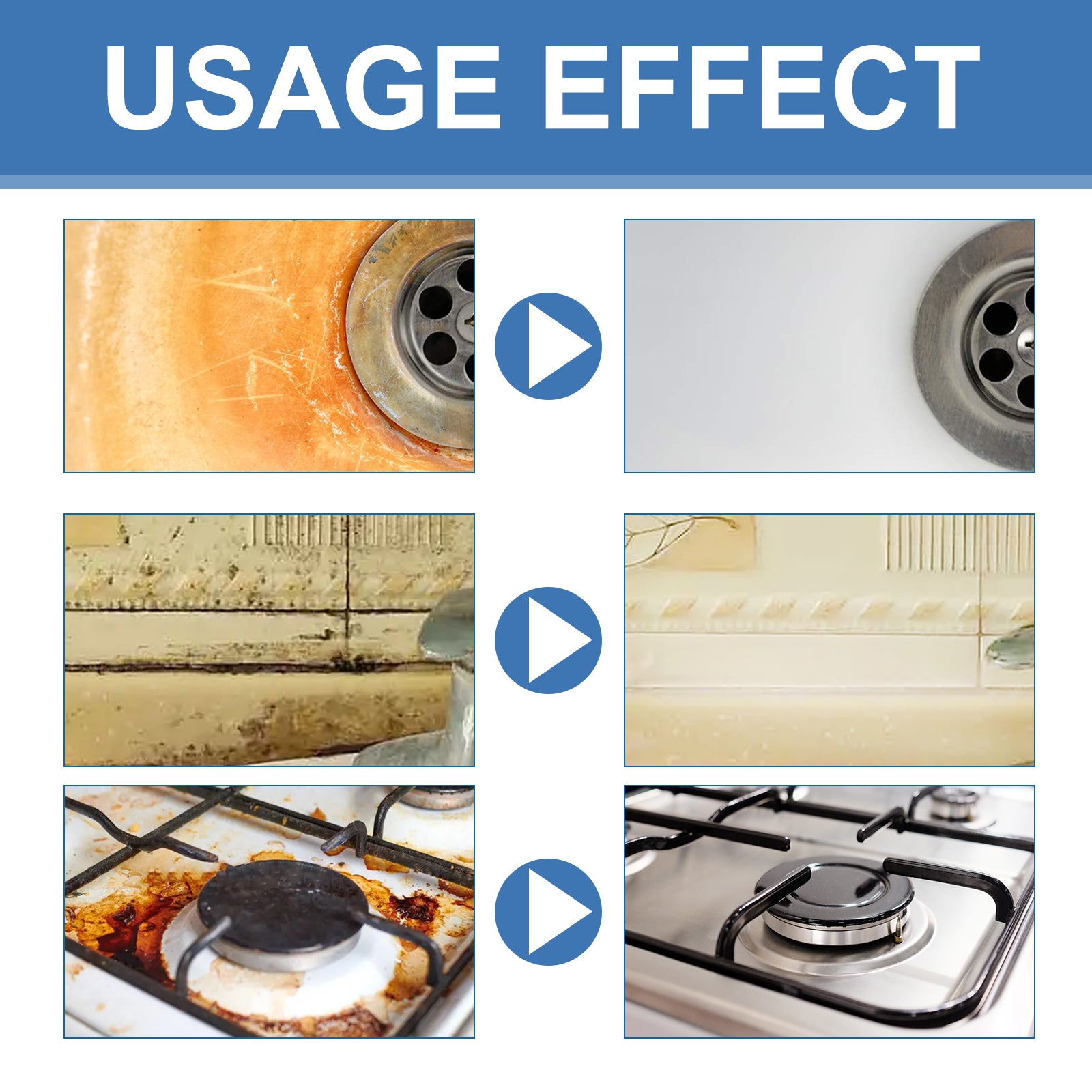 Jue-Fish Kitchen Grease Foam Cleaner Kitchen stove range hood grease stain remover cleaner