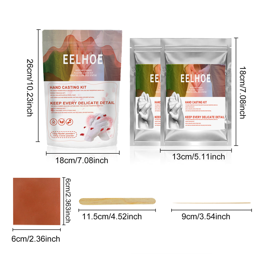 EELHOE Couple Hand Cloning Powder Infant and Toddler Three-Dimensional Hand and Foot Model Making Materials Valentine's Day Gift