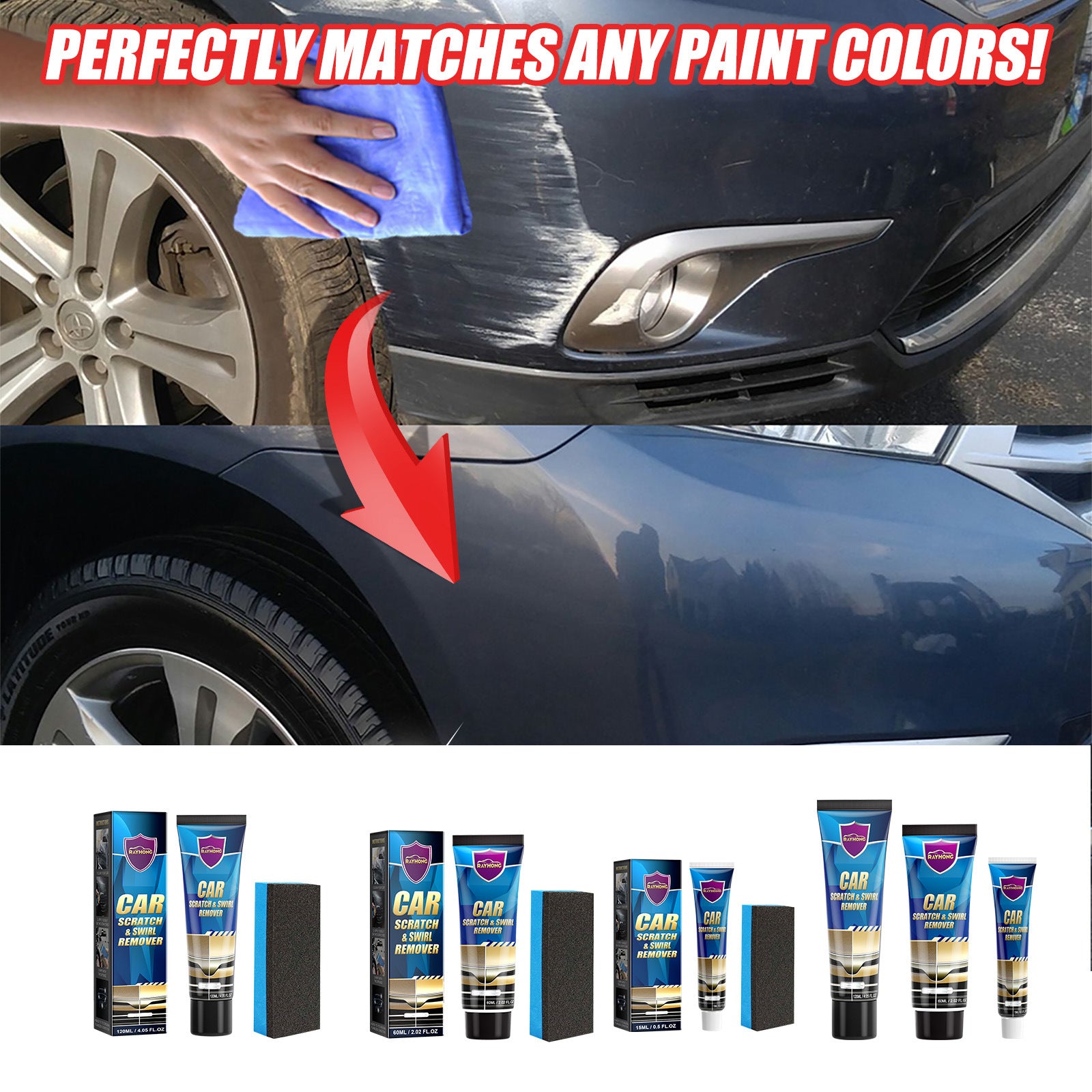 Rayhong Car Scratch Repair Paste Car Maintenance Refurbishment Paint Scratch Polishing Repair Paste