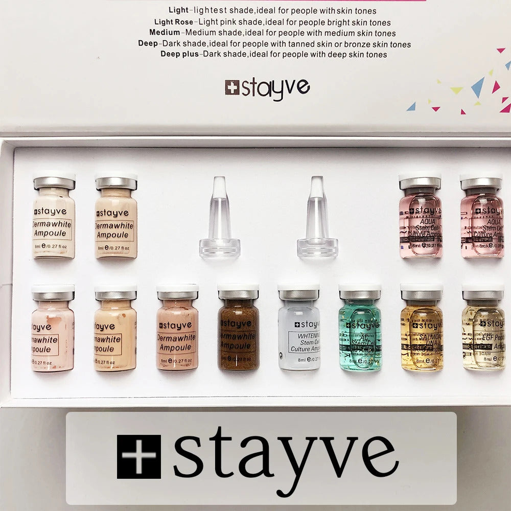 Korea Stayve 8ml BB Cream Glow Ampoule Kit Hyaluronic Moisturizing Foundation Cream For Men and Women Beauty Skin Care