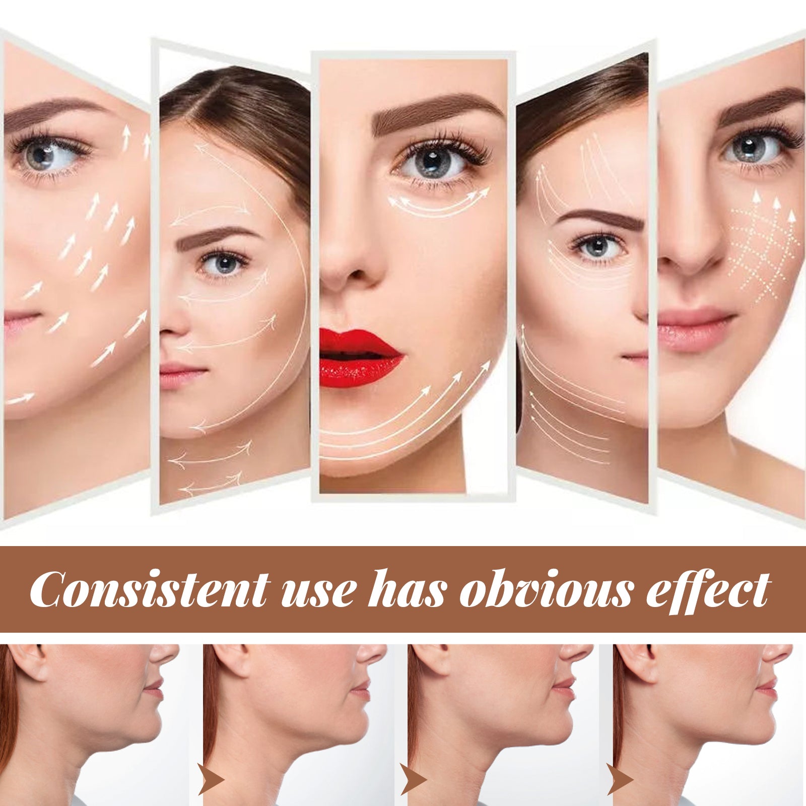 EELHOE Facial Tightening Tape for Myofascial Face Anti-Sagging Lift Chin V Breathable Face Lifting Patch