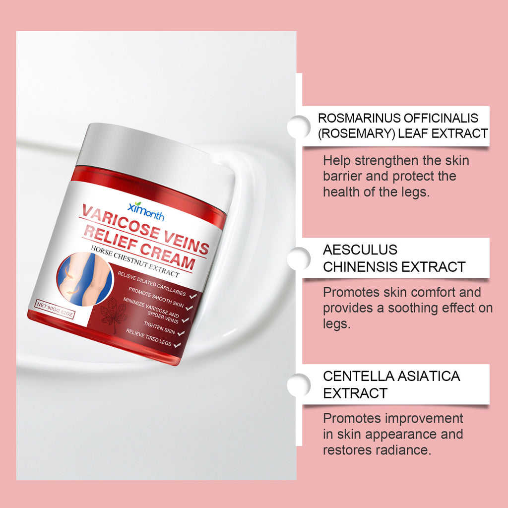 Ximonth Vein Repair Cream Leg Massage Relieve Leg Swelling Earthworm Leg Skin Body Massage Cream