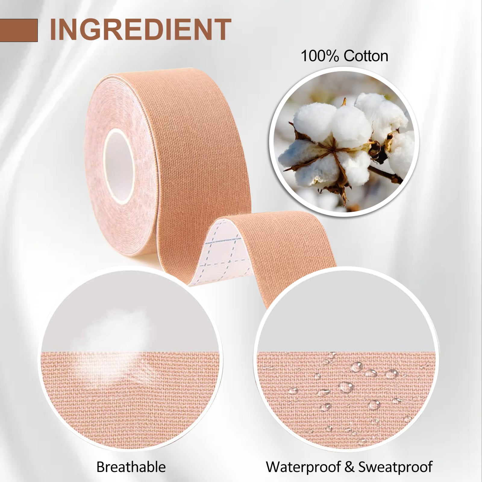 EELHOE Facial Tightening Tape for Myofascial Face Anti-Sagging Lift Chin V Breathable Face Lifting Patch