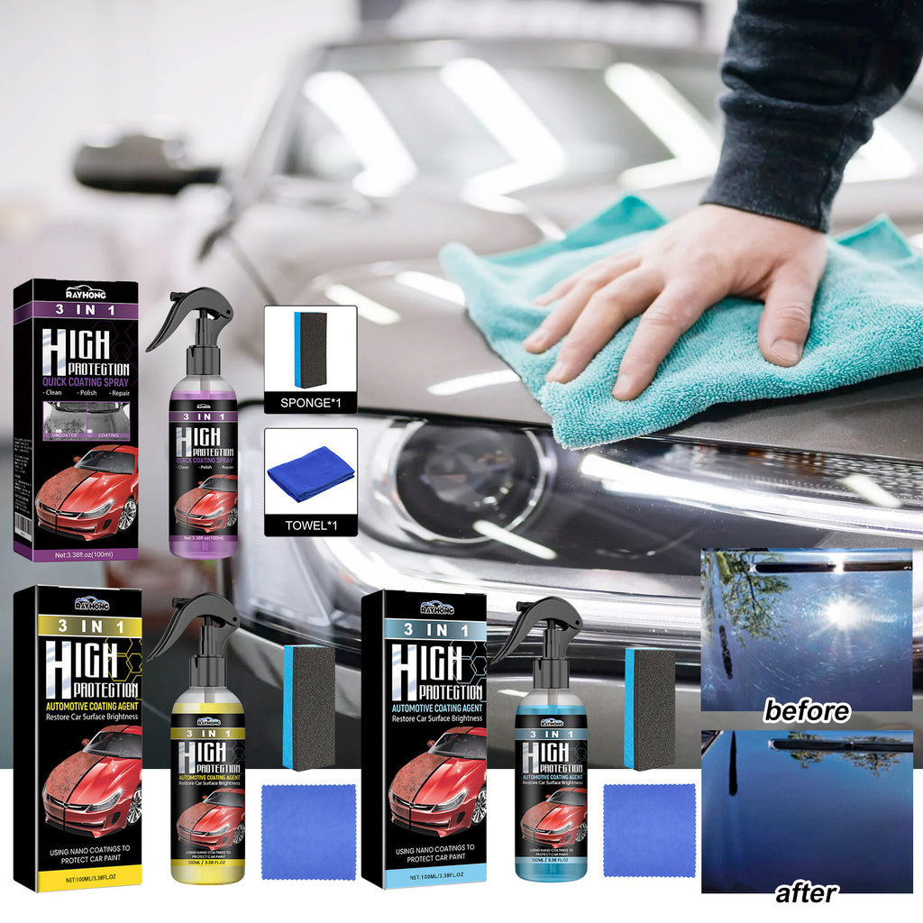 Rayhong Coating Agent 3-in-1（purple） Oil stain removal, polishing, protection, scratch repair, car paint cleaning, maintenance, coating application