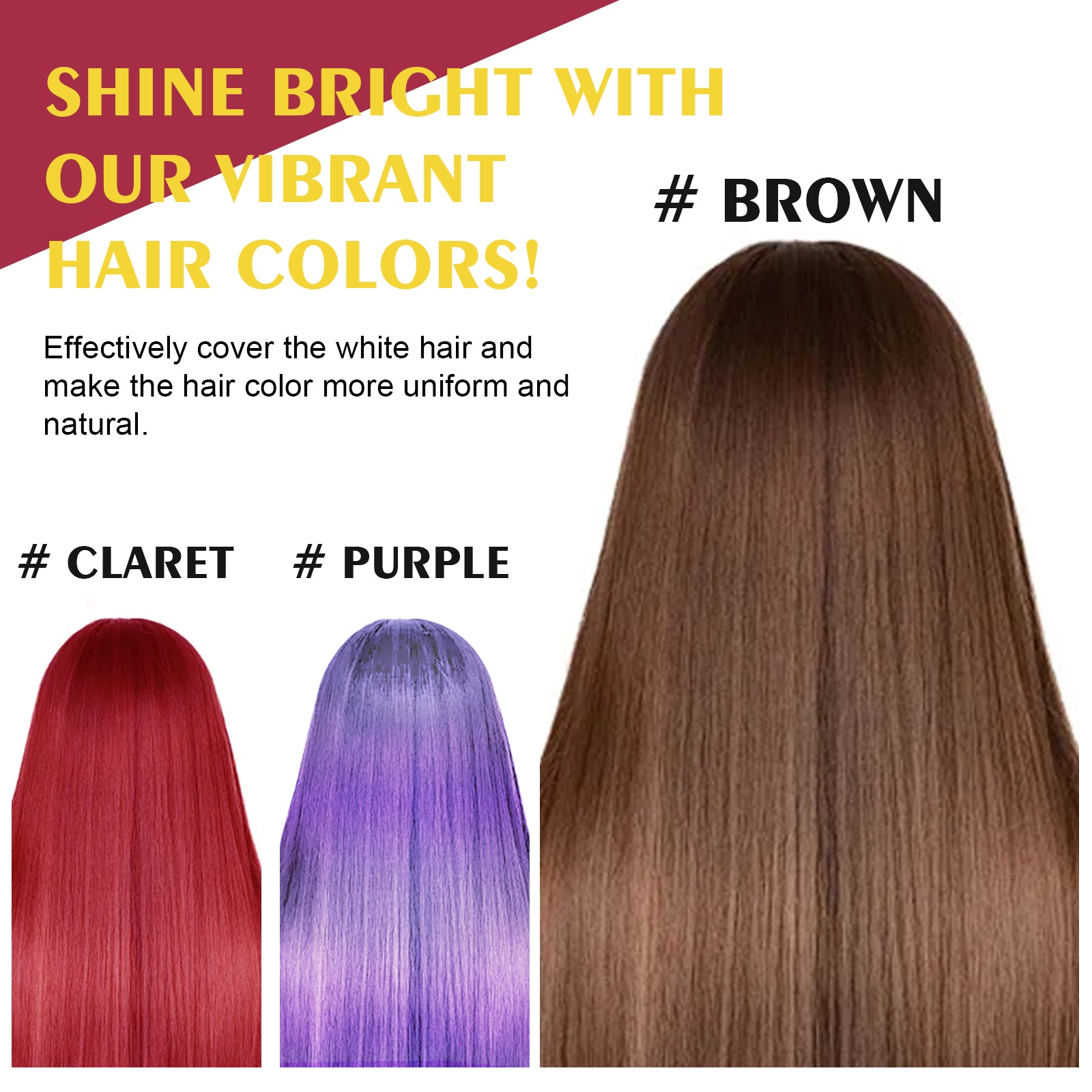 EELHOE Black Hair Dye Shampoo（Silver Gray） Mild, non-irritating, moisturizing scalp, easy color-changing hair shampoo