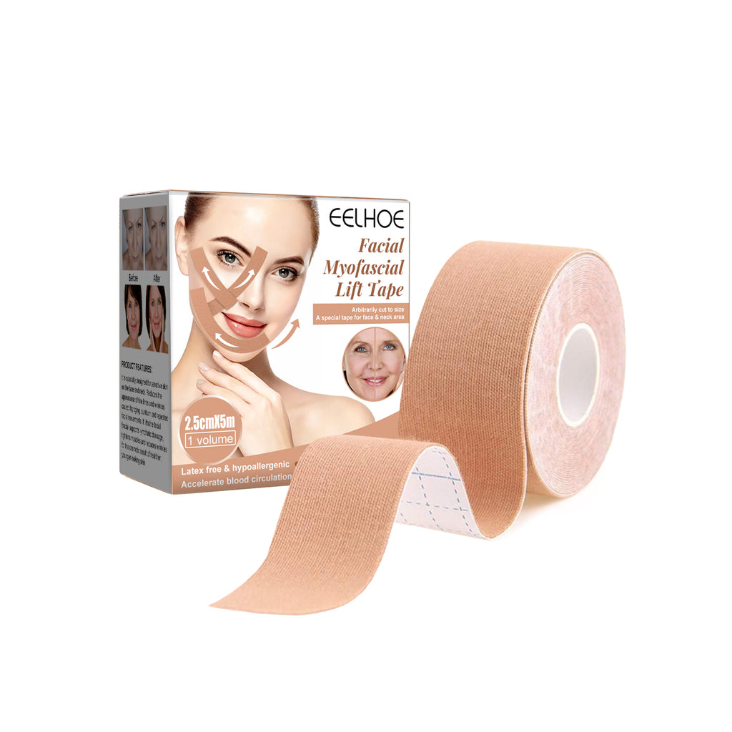 EELHOE Facial Tightening Tape for Myofascial Face Anti-Sagging Lift Chin V Breathable Face Lifting Patch
