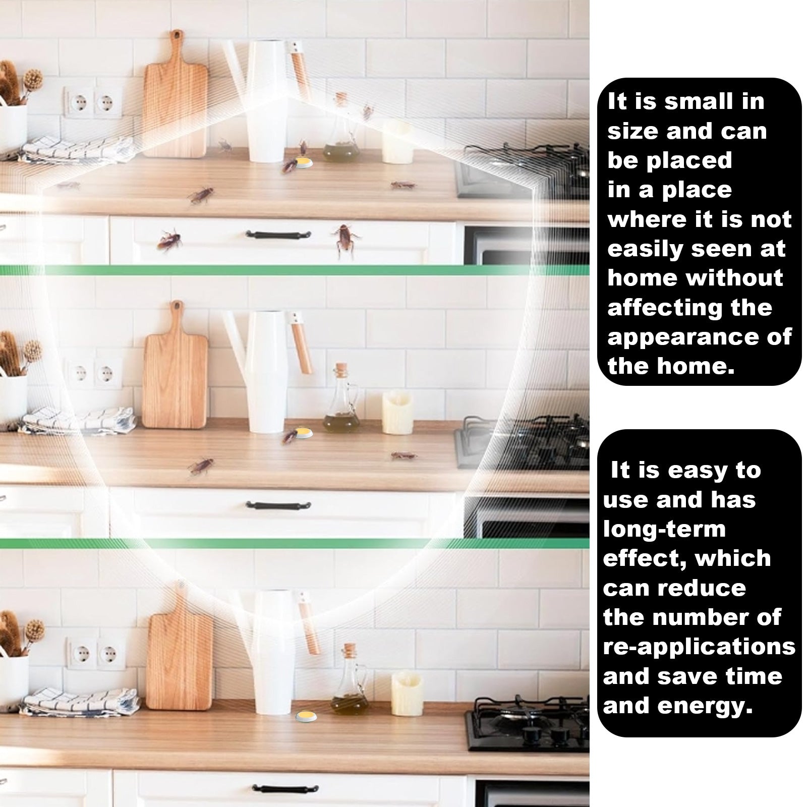 MoonSpry Cockroach Bait Station Insect Repellent Cockroach Bait Kitchen Household Cockroach Extermination Full Nest Cleaning Agent