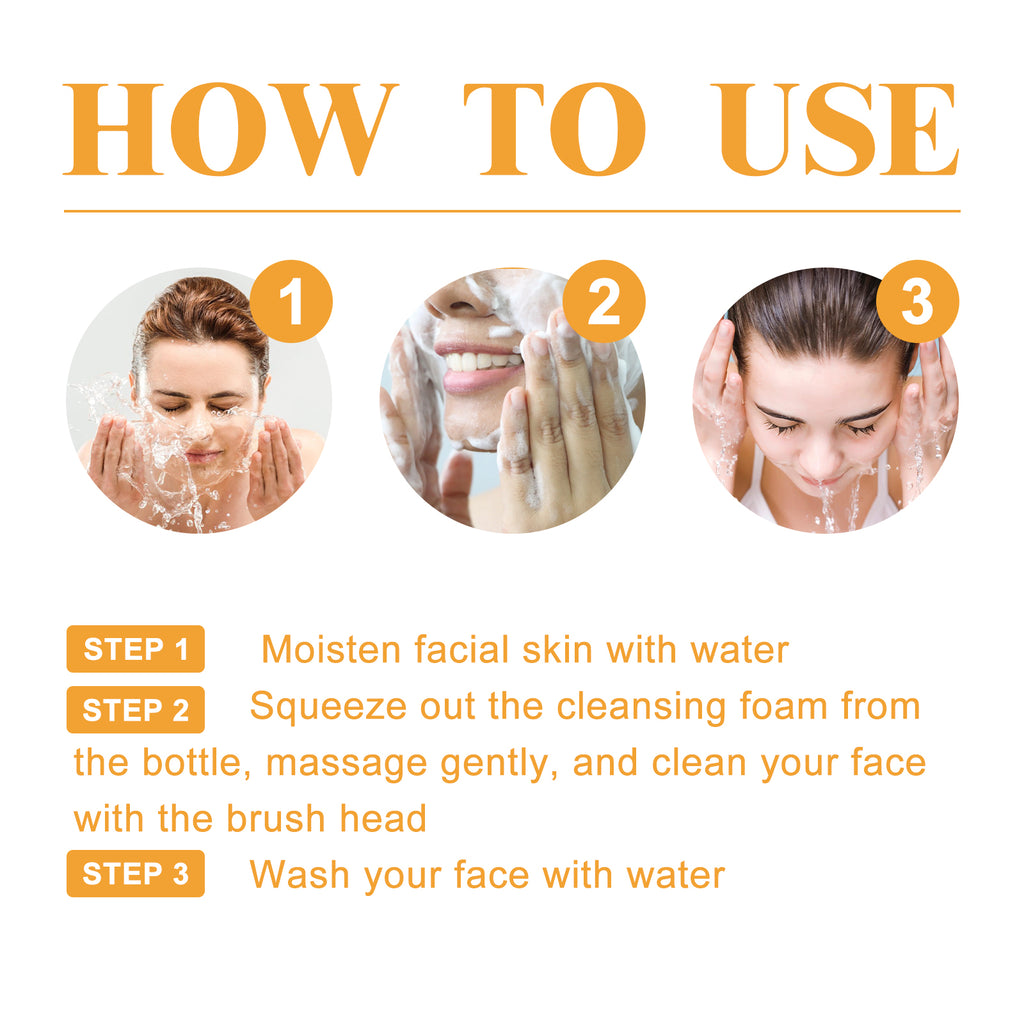 Hoygi Turmeric Facial Cleanser Deep cleansing facial skin, fading acne marks, moisturizing, brightening, and beautifying skin