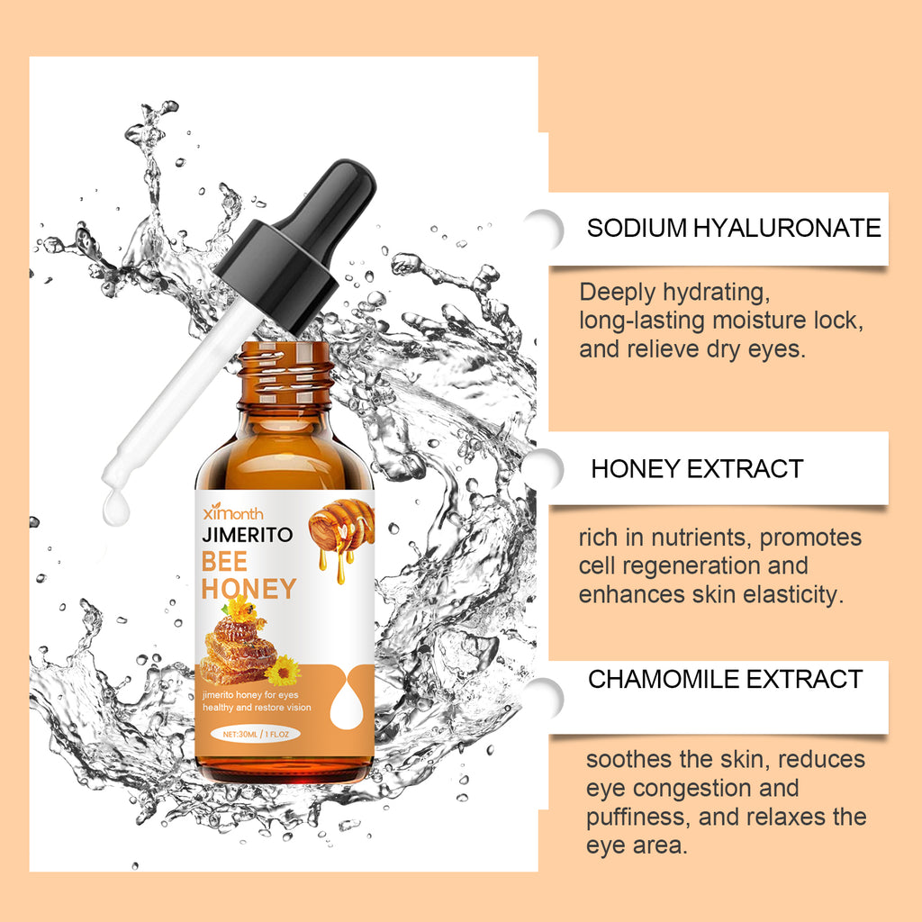 Ximonth Honey Eye Care Solution Refreshing and Moisturizing Eye Drops for Relieving Dryness and Comforting Eye Care