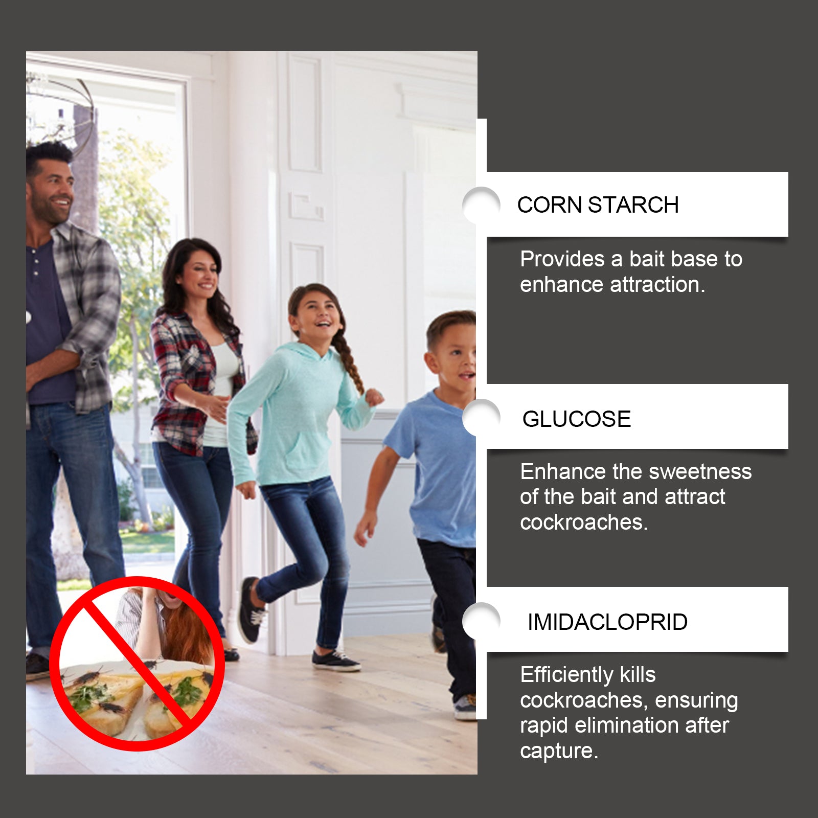 Jakehoe Cockroach Bait Station Cockroach Bait Station Ointment Bait Agent Household Cockroach Killer Kitchen Cockroach Stickers