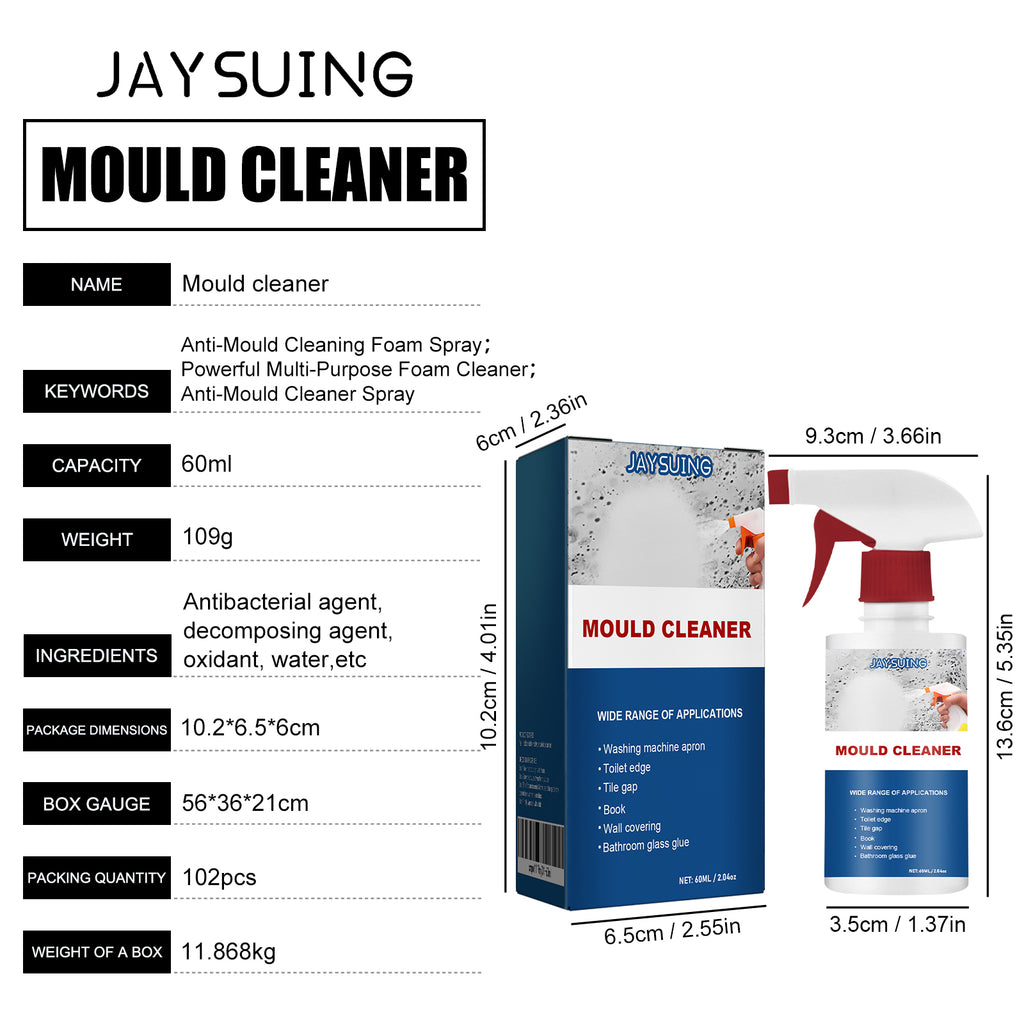 Jaysuing Mildew Removal Spray Ceiling Bathroom Tile Wall Multi-Effect Cleaning Stain Removal Mildew Spray
